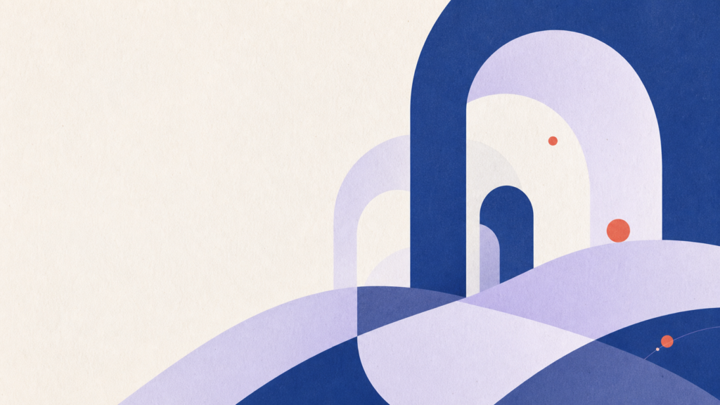 Abstrakt illustration i MCT-Institute Danmarks farver
